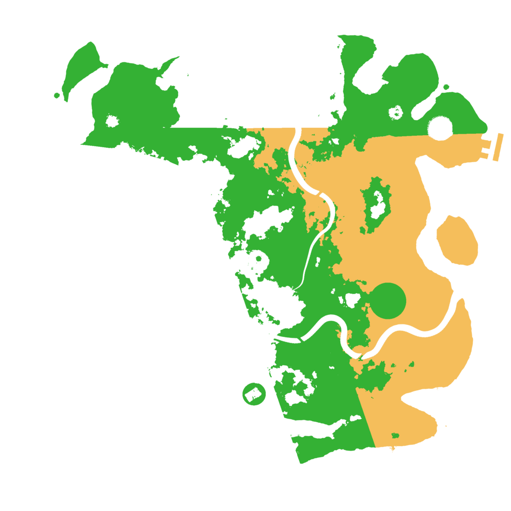 Biome Rust Map: Procedural Map, Size: 3700, Seed: 843921557