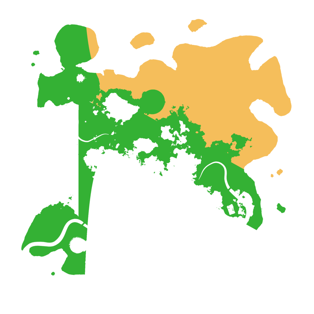 Biome Rust Map: Procedural Map, Size: 3500, Seed: 91142069