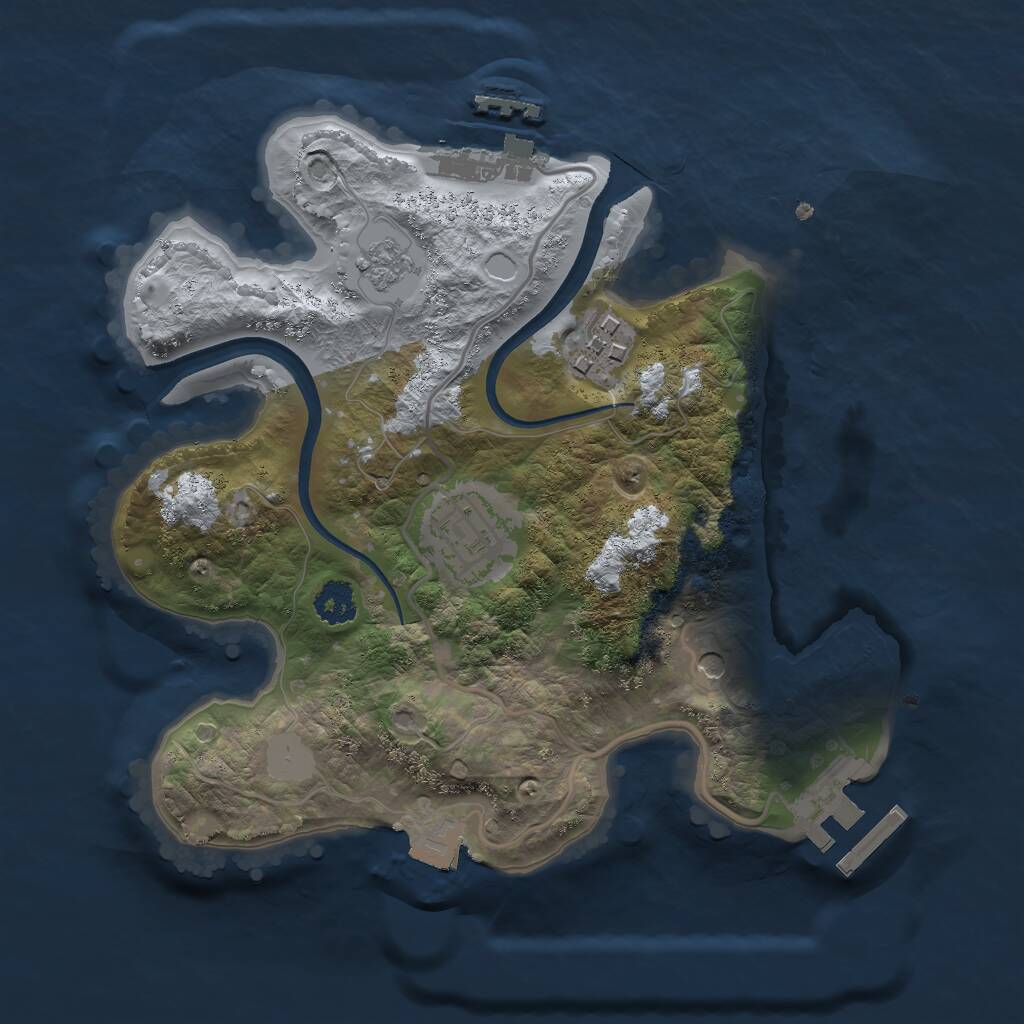 Rust Map: Procedural Map, Size: 2390, Seed: 648252, 7 Monuments