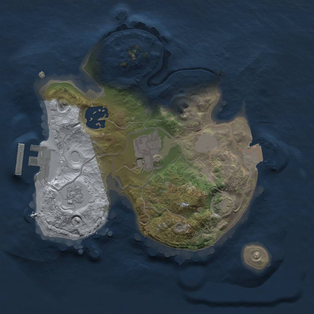 Rust Map: Procedural Map, Size: 2000, Seed: 65694362, 6 Monuments