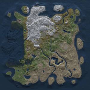 Thumbnail Rust Map: Procedural Map, Size: 4500, Seed: 2023674139, 17 Monuments