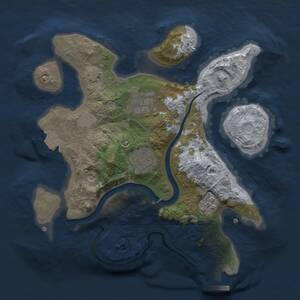 Thumbnail Rust Map: Procedural Map, Size: 2500, Seed: 2026, 7 Monuments
