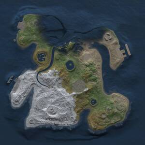 Thumbnail Rust Map: Procedural Map, Size: 2500, Seed: 944596292, 9 Monuments