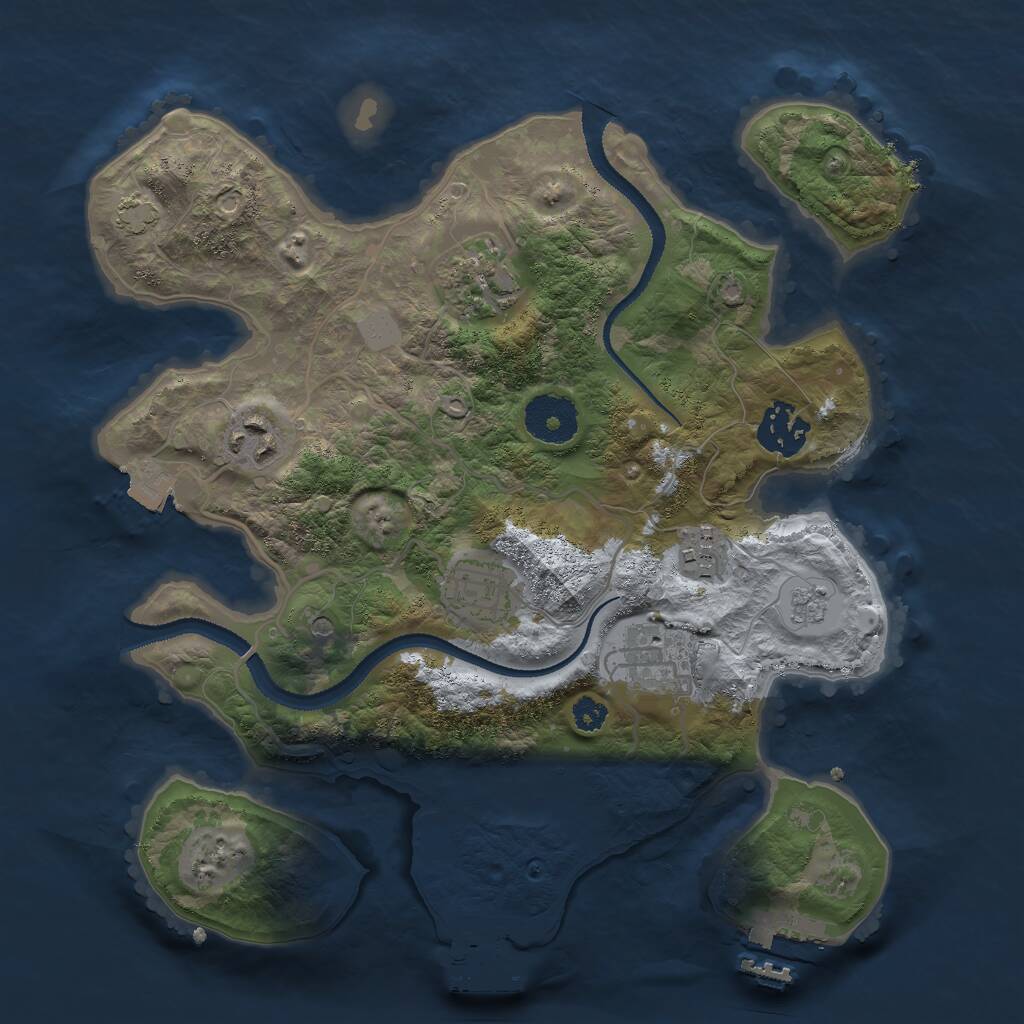 Rust Map: Procedural Map, Size: 3000, Seed: 1590337278, 12 Monuments