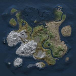 Thumbnail Rust Map: Procedural Map, Size: 3000, Seed: 1438863536, 10 Monuments
