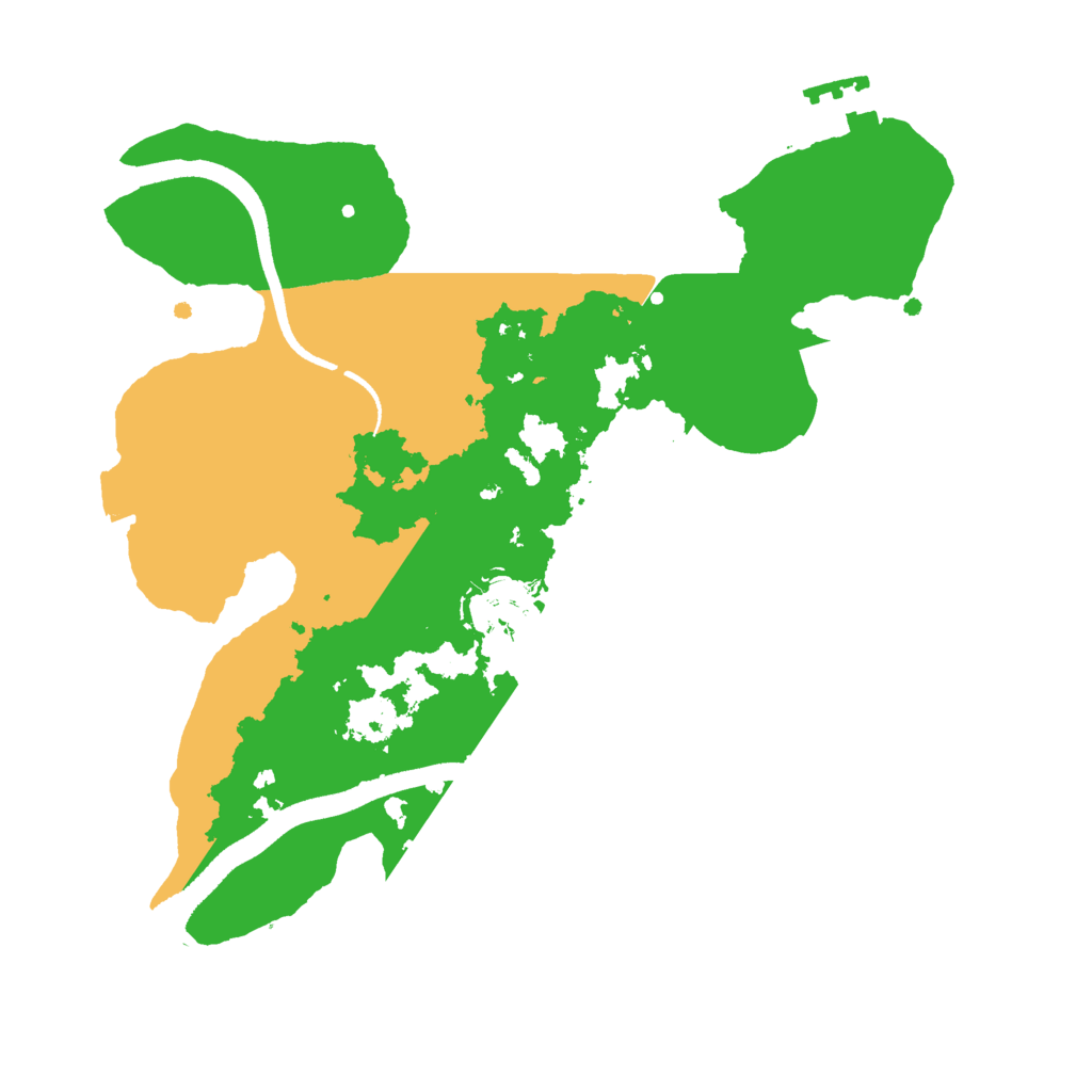Biome Rust Map: Procedural Map, Size: 2500, Seed: 123466578