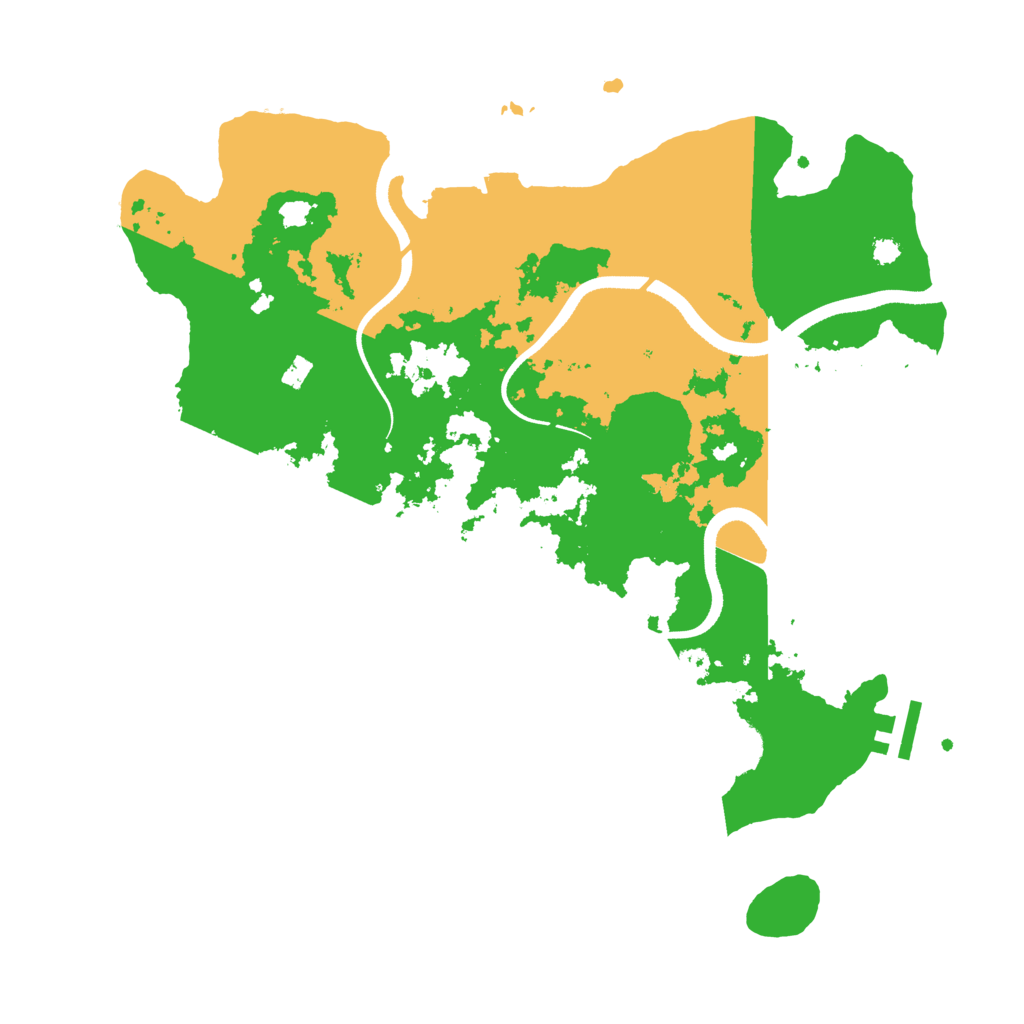 Biome Rust Map: Procedural Map, Size: 3500, Seed: 421990