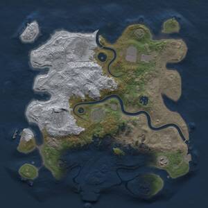 Thumbnail Rust Map: Procedural Map, Size: 3500, Seed: 456722, 14 Monuments
