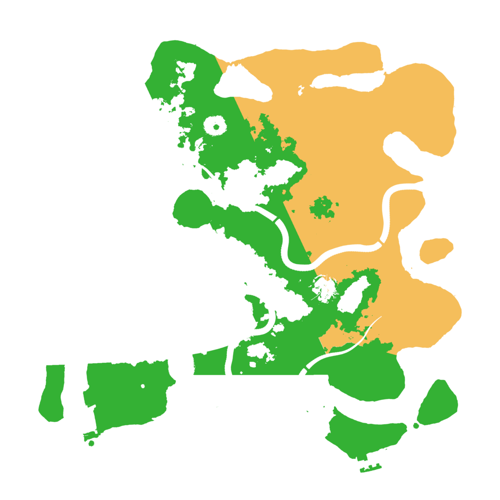 Biome Rust Map: Procedural Map, Size: 3500, Seed: 58291