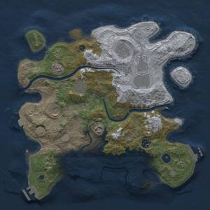 Thumbnail Rust Map: Procedural Map, Size: 3500, Seed: 77000, 13 Monuments