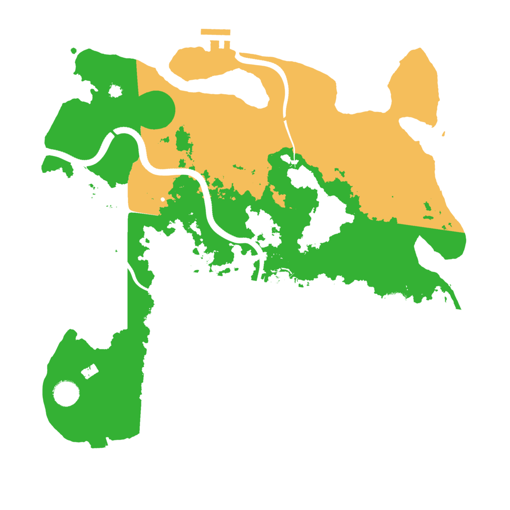 Biome Rust Map: Procedural Map, Size: 3500, Seed: 66068