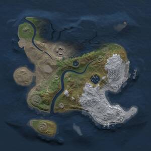 Thumbnail Rust Map: Procedural Map, Size: 2500, Seed: 1065137634, 7 Monuments
