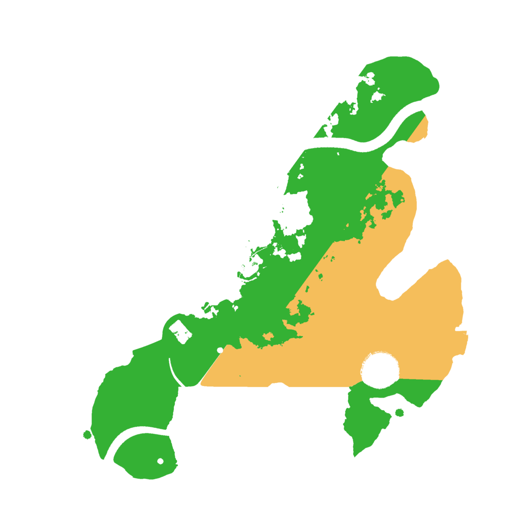 Biome Rust Map: Procedural Map, Size: 2500, Seed: 577049559