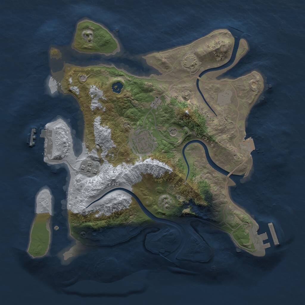 Rust Map: Procedural Map, Size: 2700, Seed: 58291, 7 Monuments