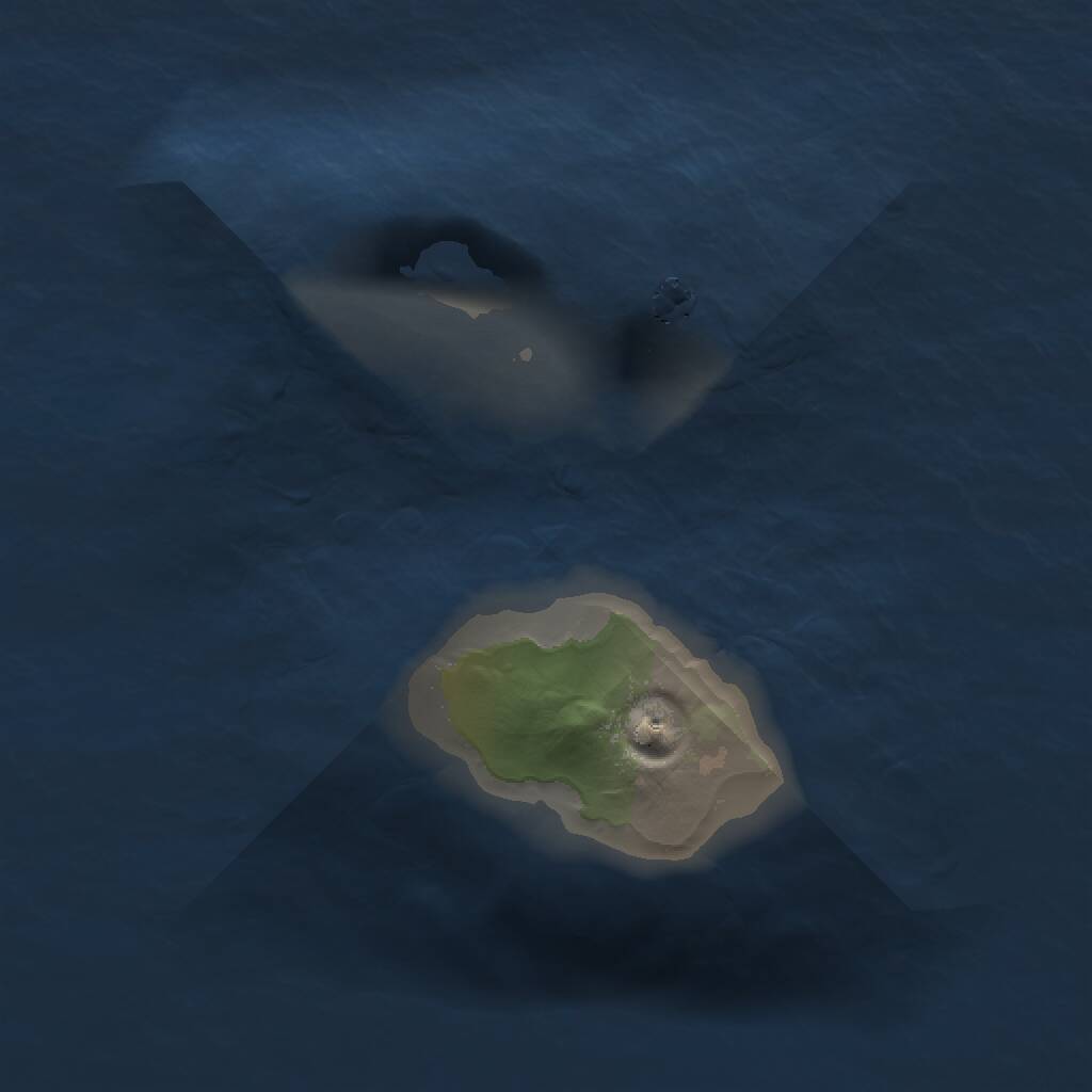 Rust Map: Procedural Map, Size: 1000, Seed: 1345136422, 1 Monuments