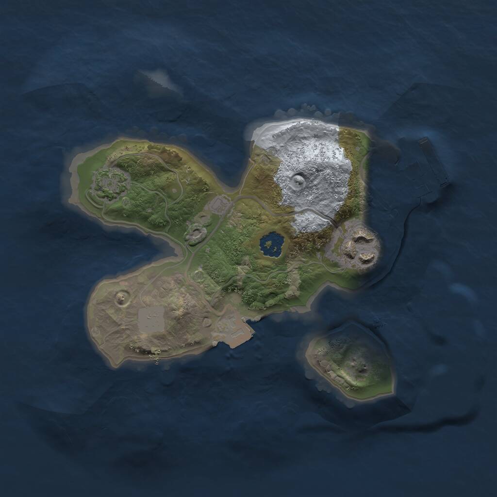 Rust Map: Procedural Map, Size: 2000, Seed: 20260628, 4 Monuments