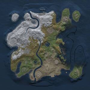 Thumbnail Rust Map: Procedural Map, Size: 3000, Seed: 937235412, 10 Monuments