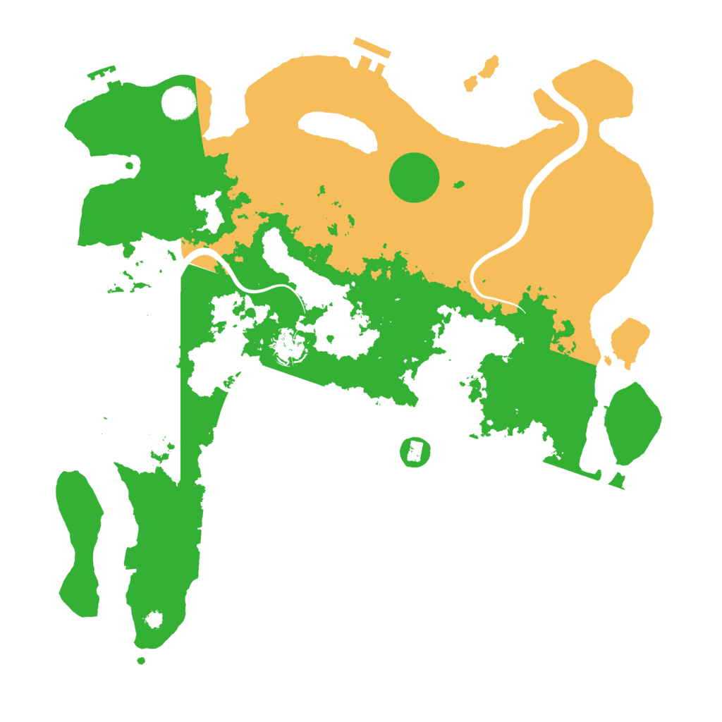 Biome Rust Map: Procedural Map, Size: 3800, Seed: 3811
