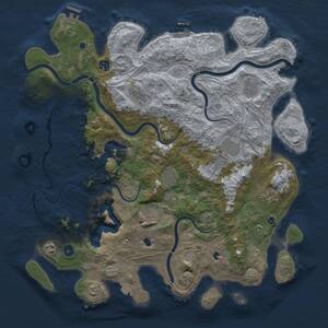 Thumbnail Rust Map: Procedural Map, Size: 4500, Seed: 1654070350, 15 Monuments