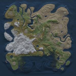 Thumbnail Rust Map: Procedural Map, Size: 4500, Seed: 1779266276, 17 Monuments