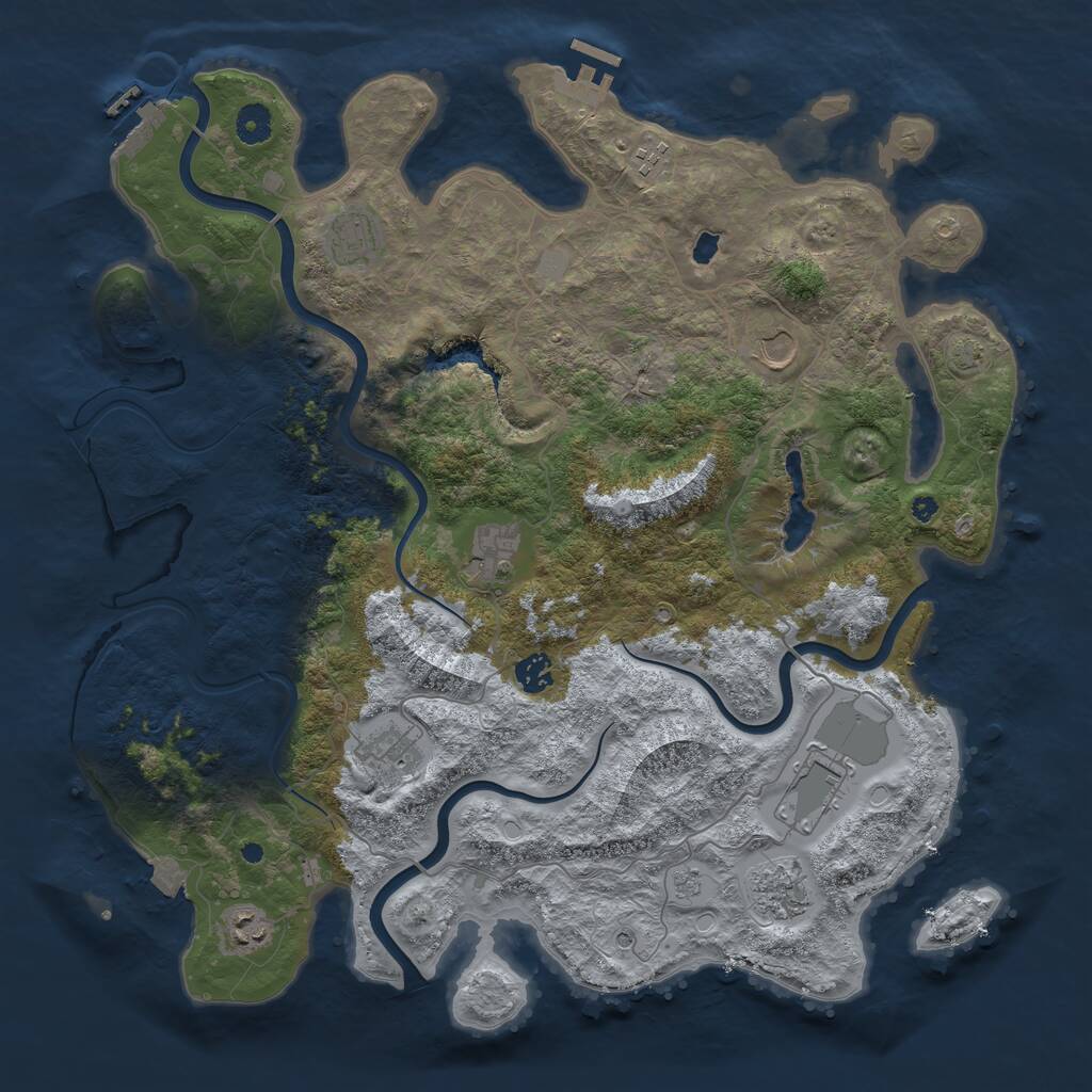 Rust Map: Procedural Map, Size: 4245, Seed: 50000, 15 Monuments
