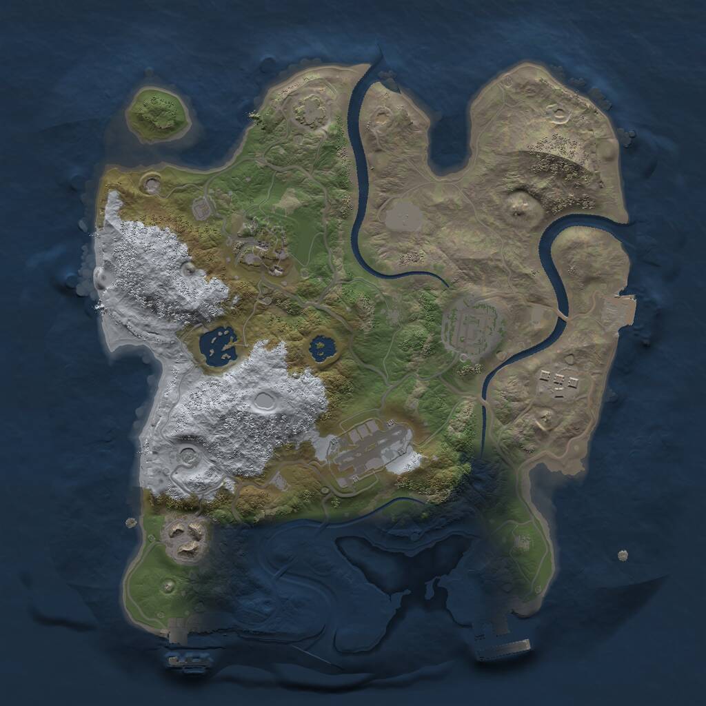 Rust Map: Procedural Map, Size: 2700, Seed: 1575958637, 11 Monuments