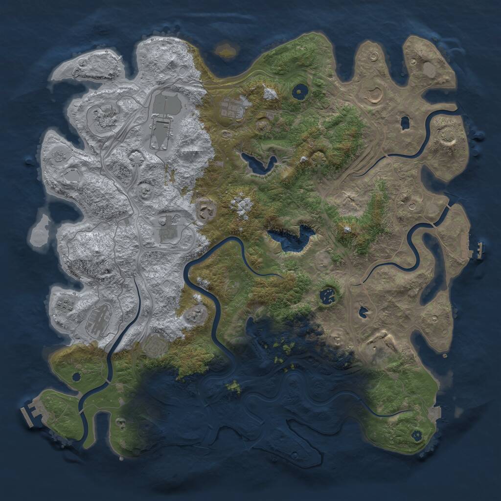 Rust Map: Procedural Map, Size: 4750, Seed: 2054596001, 17 Monuments