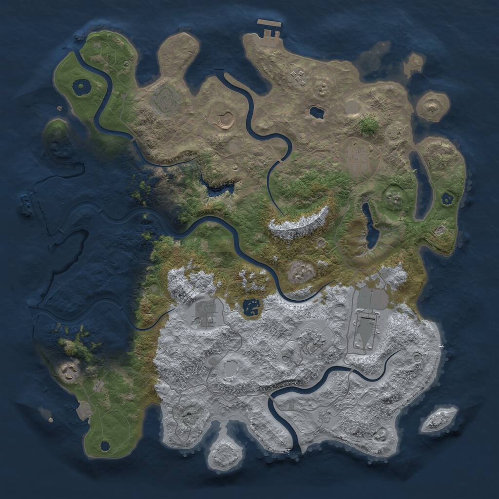 Rust Map: Procedural Map, Size: 4220, Seed: 50000, 15 Monuments