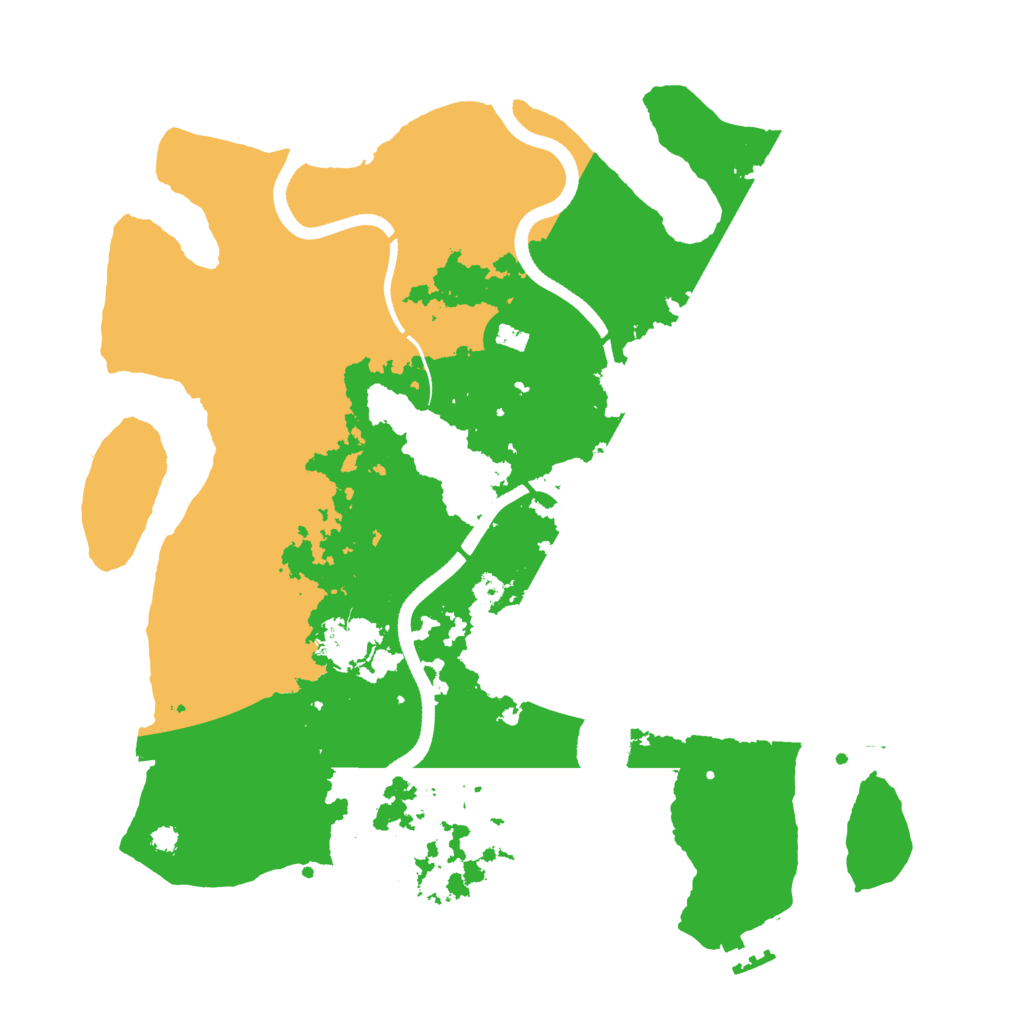 Biome Rust Map: Procedural Map, Size: 3500, Seed: 964884195