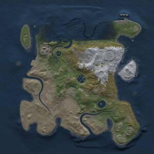 Thumbnail Rust Map: Procedural Map, Size: 3000, Seed: 476445218, 10 Monuments