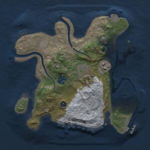 Thumbnail Rust Map: Procedural Map, Size: 2500, Seed: 6512979, 7 Monuments