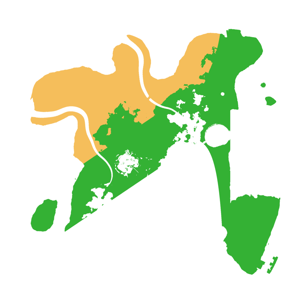 Biome Rust Map: Procedural Map, Size: 2500, Seed: 6512979