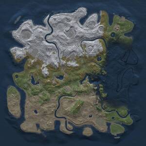 Thumbnail Rust Map: Procedural Map, Size: 4500, Seed: 194989572, 16 Monuments