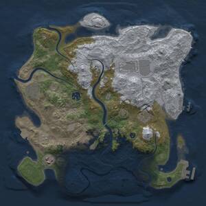 Thumbnail Rust Map: Procedural Map, Size: 3500, Seed: 1214325764, 13 Monuments