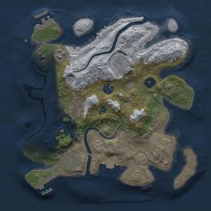 Thumbnail Rust Map: Procedural Map, Size: 3000, Seed: 418427164, 11 Monuments
