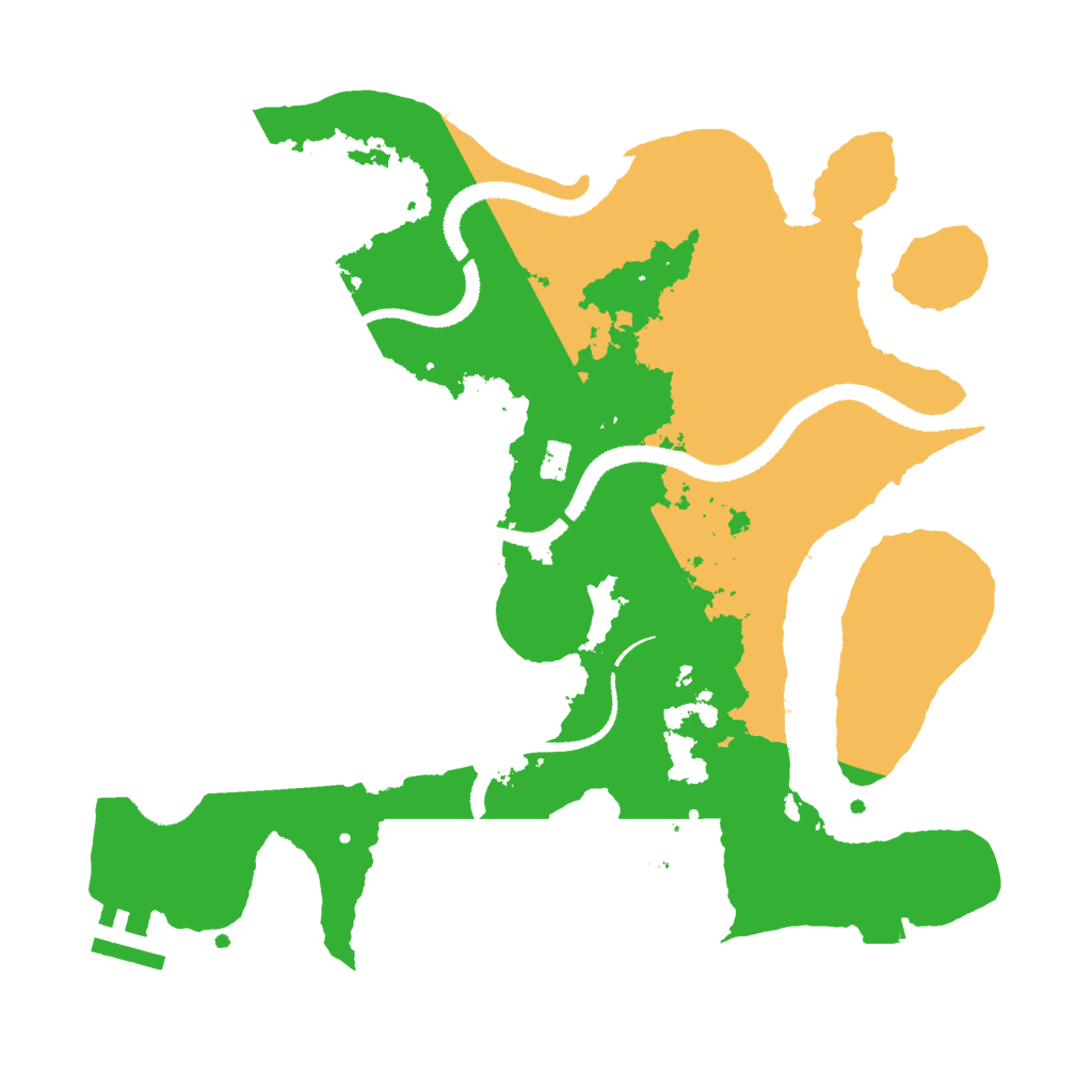 Biome Rust Map: Procedural Map, Size: 3000, Seed: 564095