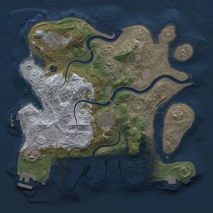 Thumbnail Rust Map: Procedural Map, Size: 3000, Seed: 564095, 11 Monuments