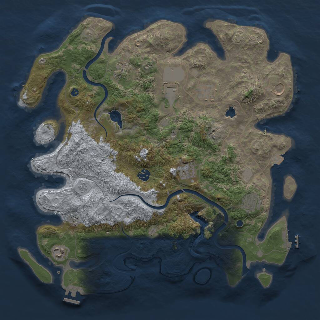 Rust Map: Procedural Map, Size: 4000, Seed: 2113703332, 15 Monuments