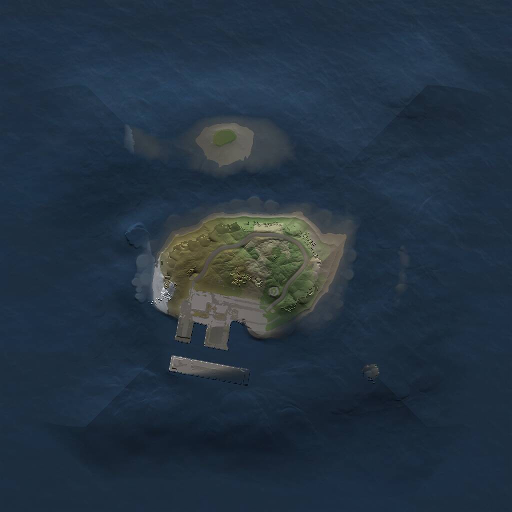 Rust Map: Procedural Map, Size: 1300, Seed: 7500, 2 Monuments