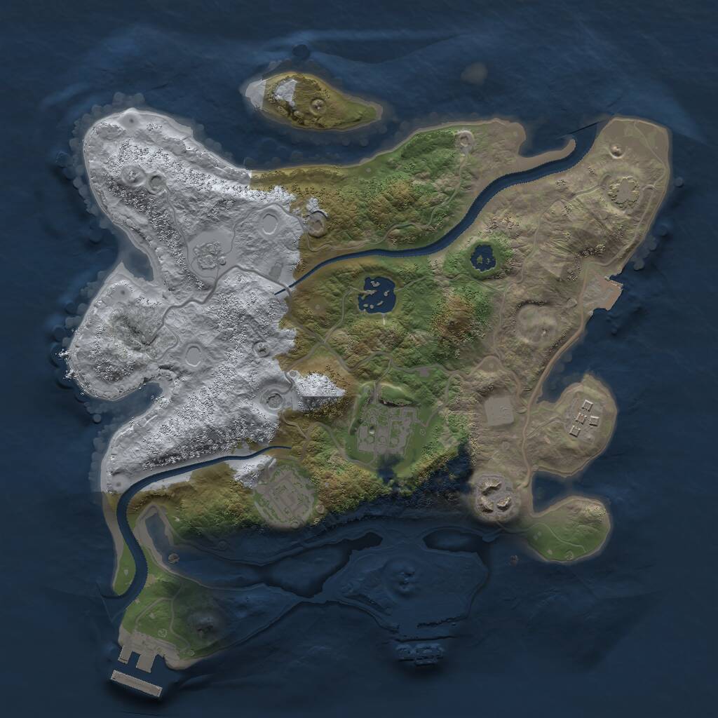 Rust Map: Procedural Map, Size: 2800, Seed: 1478606830, 11 Monuments
