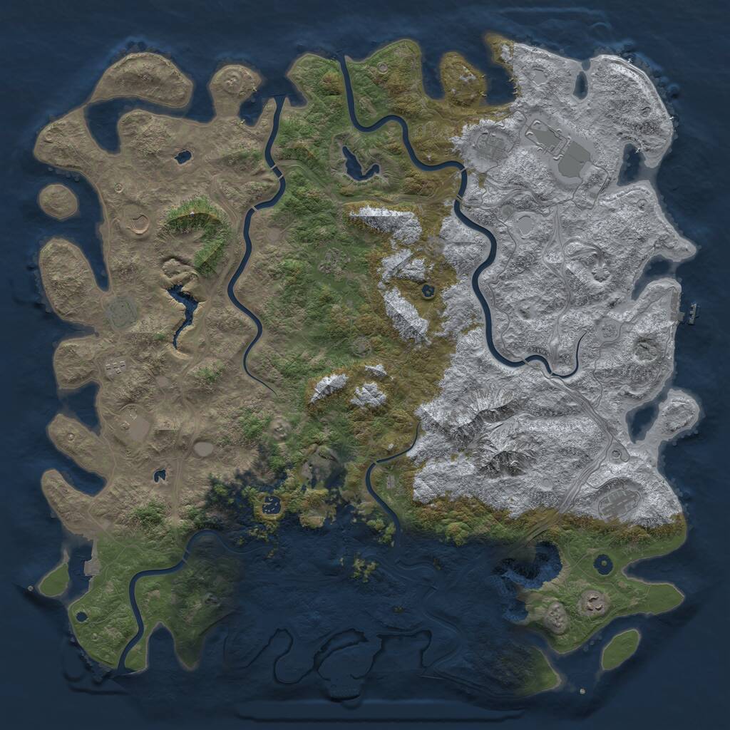 Rust Map: Procedural Map, Size: 5700, Seed: 78468, 17 Monuments