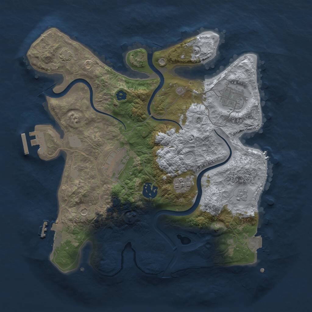 Rust Map: Procedural Map, Size: 3000, Seed: 78496121, 10 Monuments