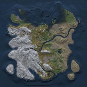 Thumbnail Rust Map: Procedural Map, Size: 3500, Seed: 54843502, 15 Monuments