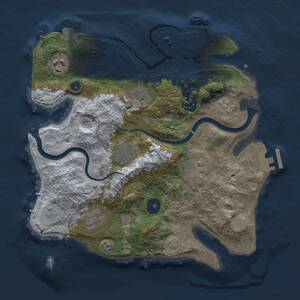 Thumbnail Rust Map: Procedural Map, Size: 3000, Seed: 898121708, 13 Monuments