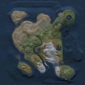 Thumbnail Rust Map: Procedural Map, Size: 2400, Seed: 1321334, 7 Monuments