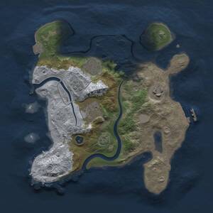 Thumbnail Rust Map: Procedural Map, Size: 2700, Seed: 1782820920, 9 Monuments