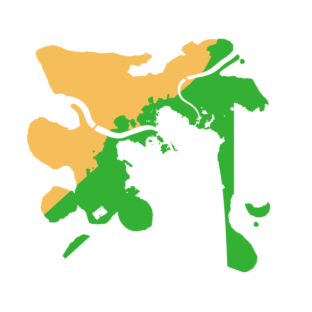 Biome Rust Map: Procedural Map, Size: 2500, Seed: 287175241