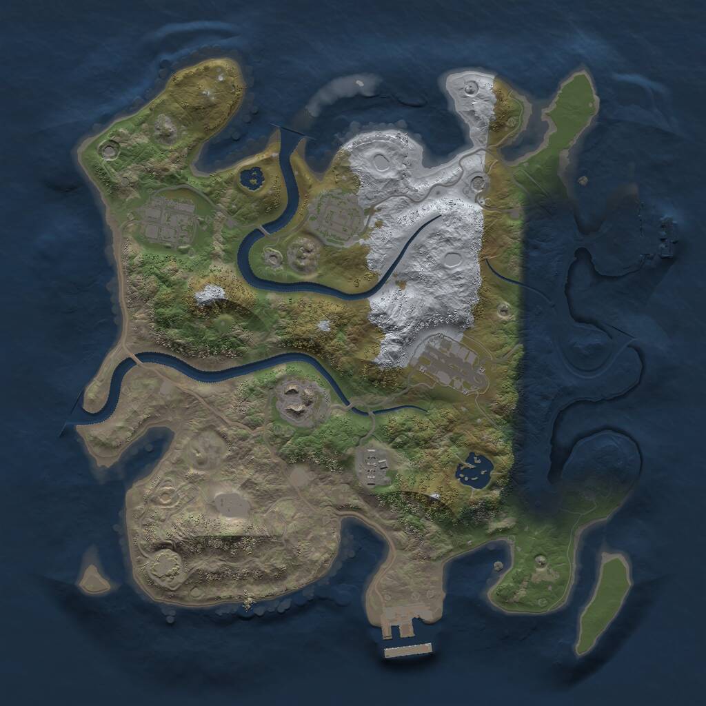 Rust Map: Procedural Map, Size: 3000, Seed: 74829163, 11 Monuments
