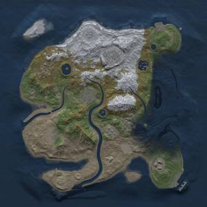 Thumbnail Rust Map: Procedural Map, Size: 3000, Seed: 37782, 13 Monuments