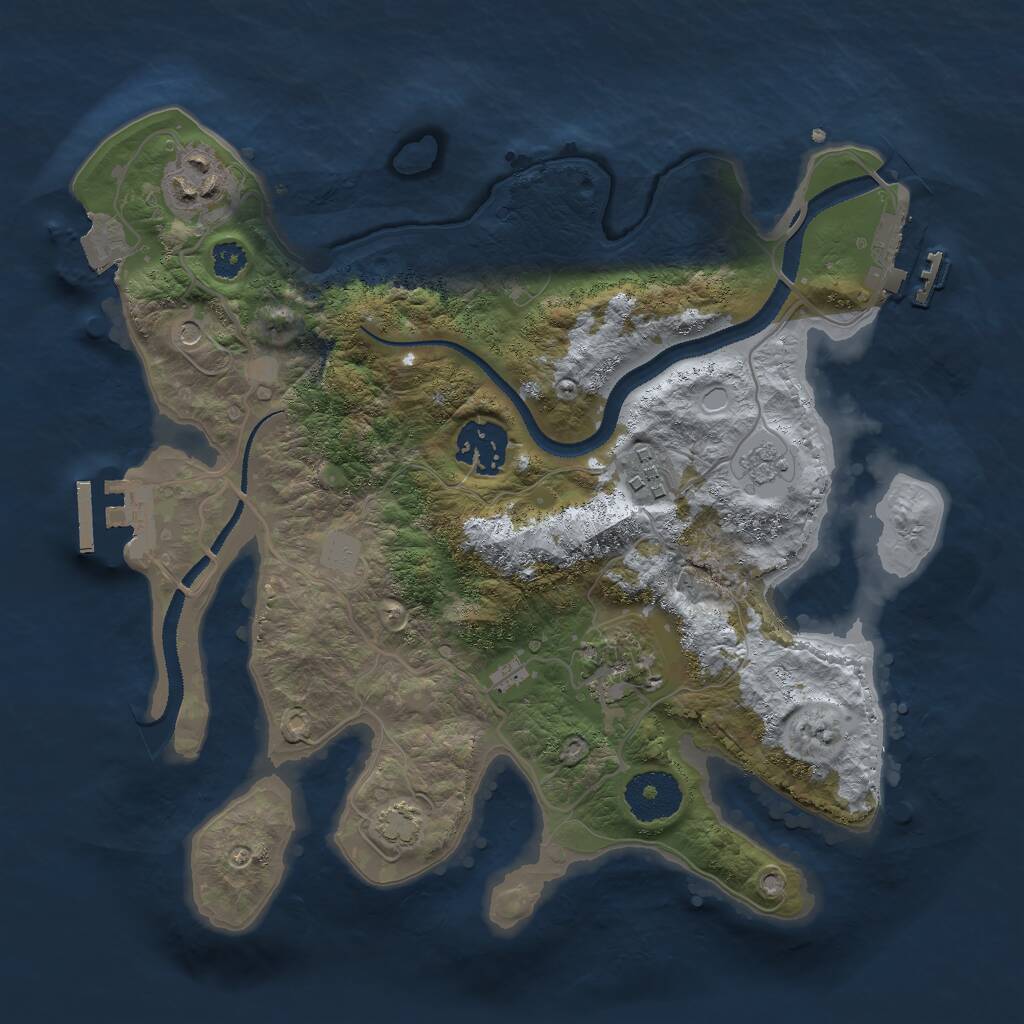 Rust Map: Procedural Map, Size: 2900, Seed: 303766068, 10 Monuments